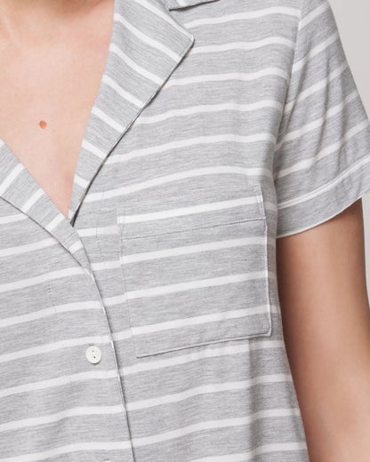 Soma Short Sleeve Notch Collar Pajama Top