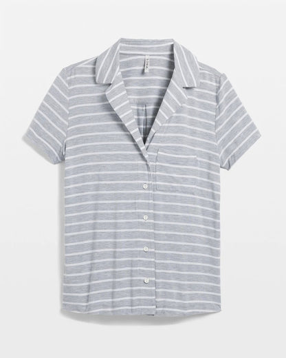 Soma Short Sleeve Notch Collar Pajama Top