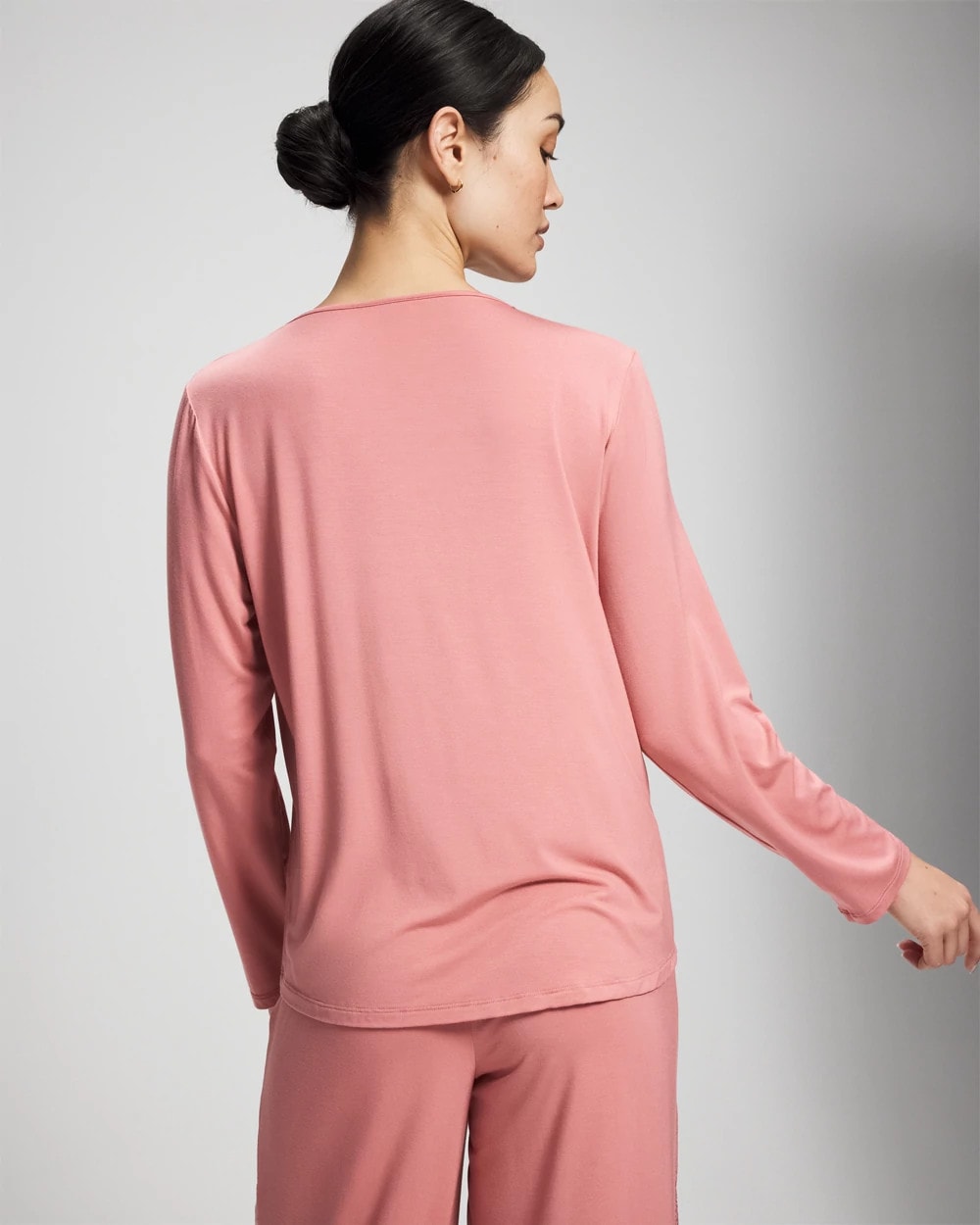 Soma Lace Long Sleeve Pajama Top