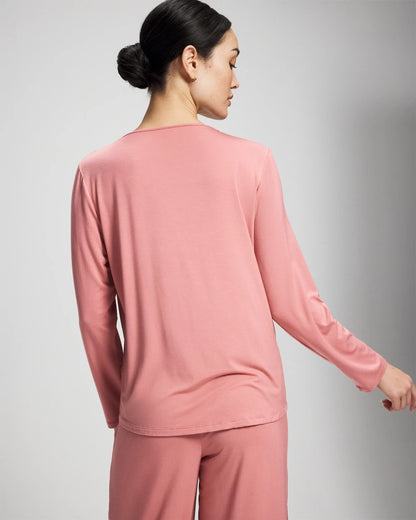 Soma Lace Long Sleeve Pajama Top