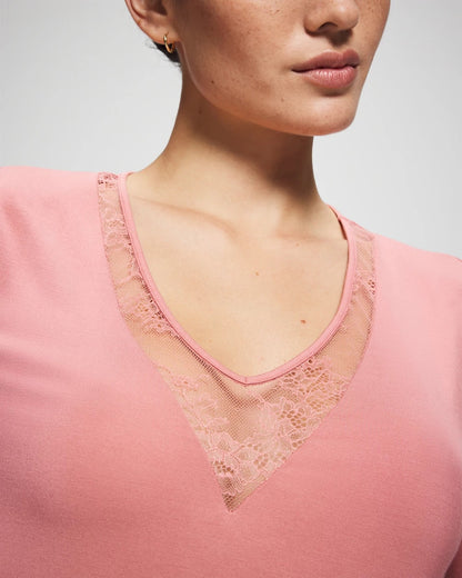 Soma Lace Long Sleeve Pajama Top