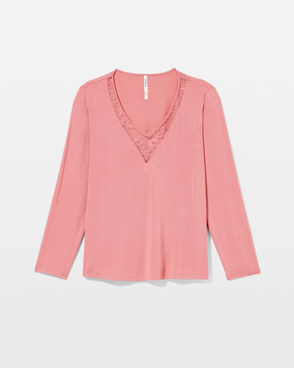 Soma Lace Long Sleeve Pajama Top
