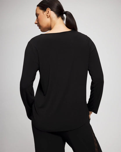 Soma Lace Long Sleeve Pajama Top