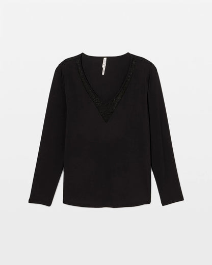Soma Lace Long Sleeve Pajama Top