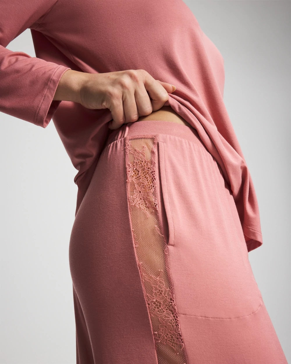 Soma Lace Relaxed Wide Leg Pajama Pant