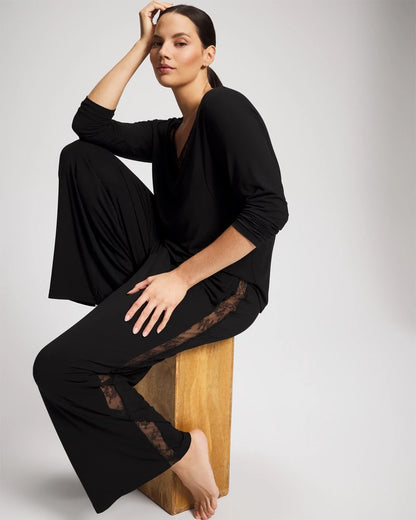 Soma Lace Relaxed Wide Leg Pajama Pant