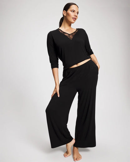 Soma Lace Relaxed Wide Leg Pajama Pant