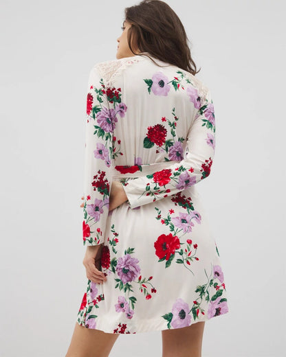 Soma Short Robe With Lace