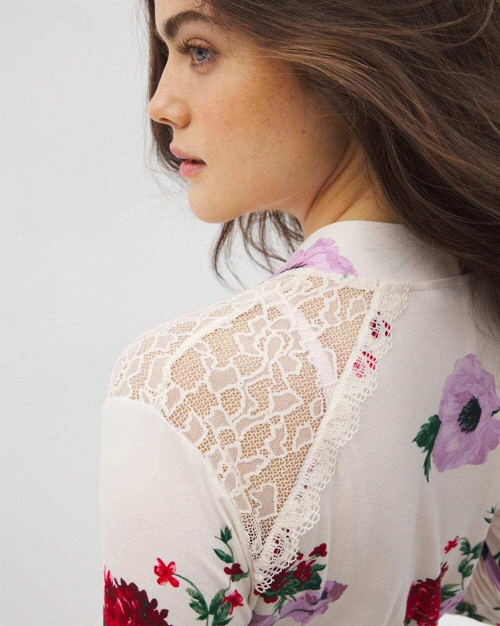 Soma Short Robe With Lace