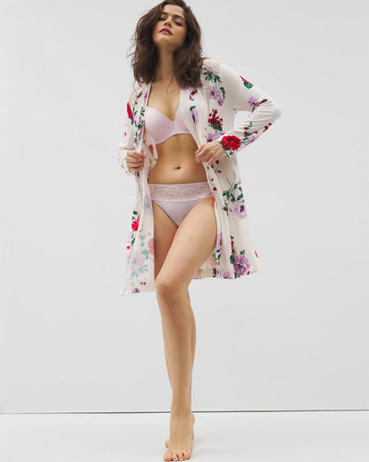 Soma Short Robe With Lace