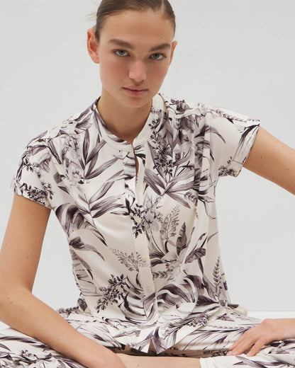 Soma Short-Sleeve Button-Front Pajama Top