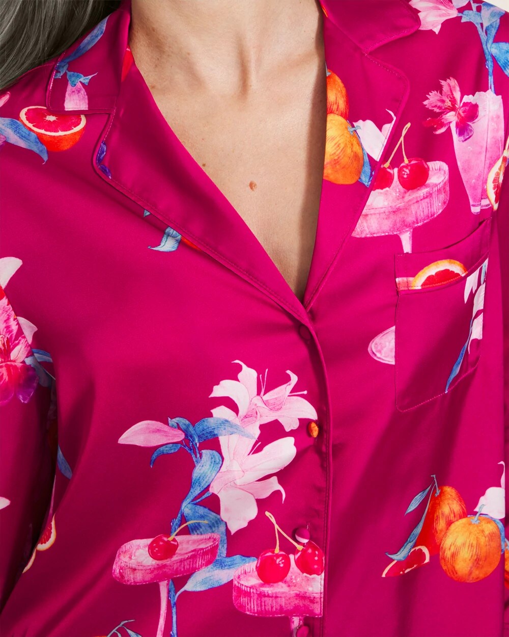 Soma Long-Sleeve Notch Collar Pajama Top