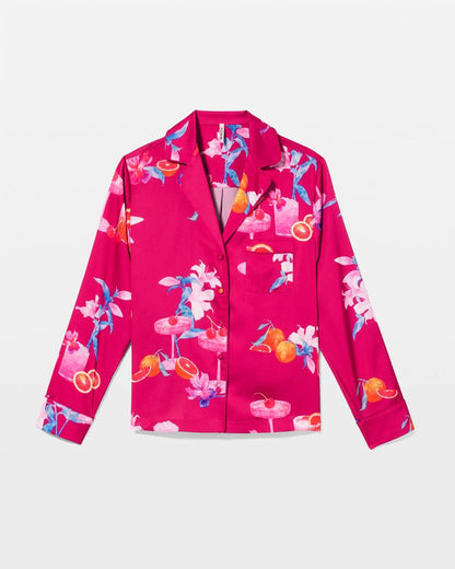 Soma Long-Sleeve Notch Collar Pajama Top
