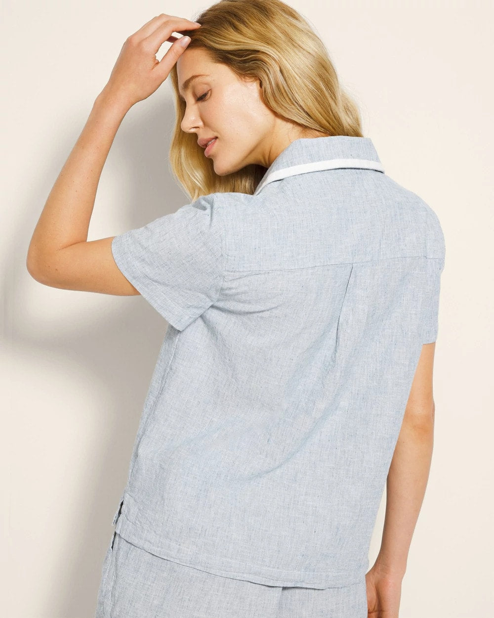 Soma Short-Sleeve Notch Collar Pajama Top