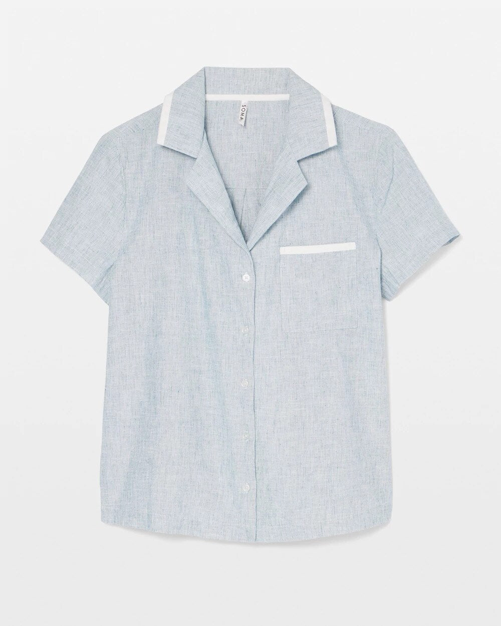 Soma Short-Sleeve Notch Collar Pajama Top
