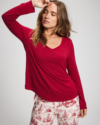 Soma Classic Long Sleeve Pajama Top