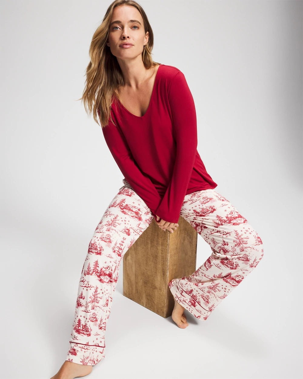 Soma Classic Long Sleeve Pajama Top