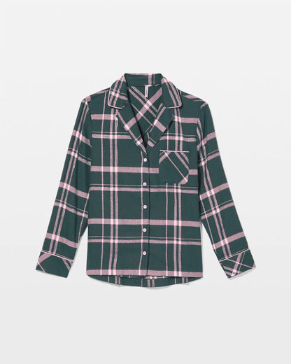 Soma Super Soft Long-Sleeve Notch Collar Pajama Top