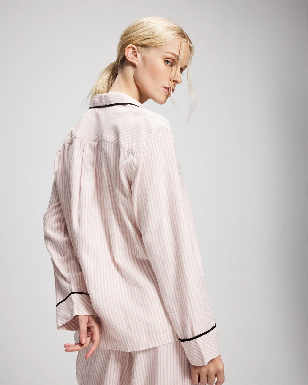 Soma Long-Sleeve Notch Collar Pajama Top