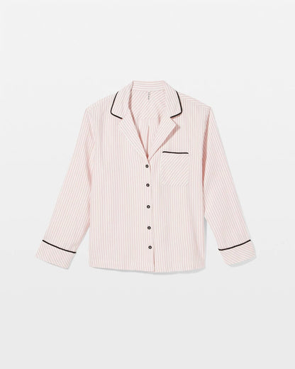 Soma Long-Sleeve Notch Collar Pajama Top