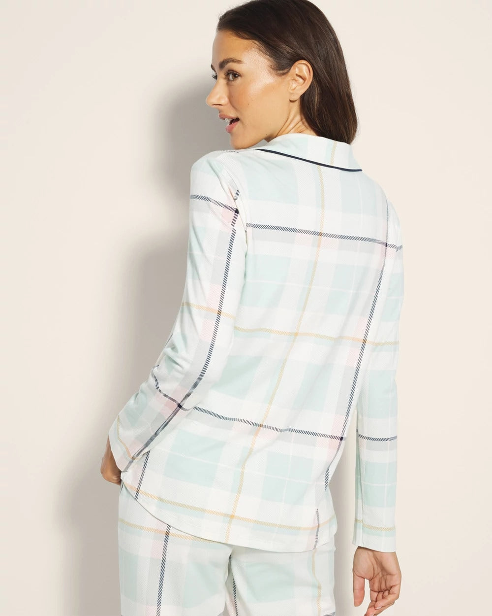 Soma Long-Sleeve Notch Collar Pajama Top