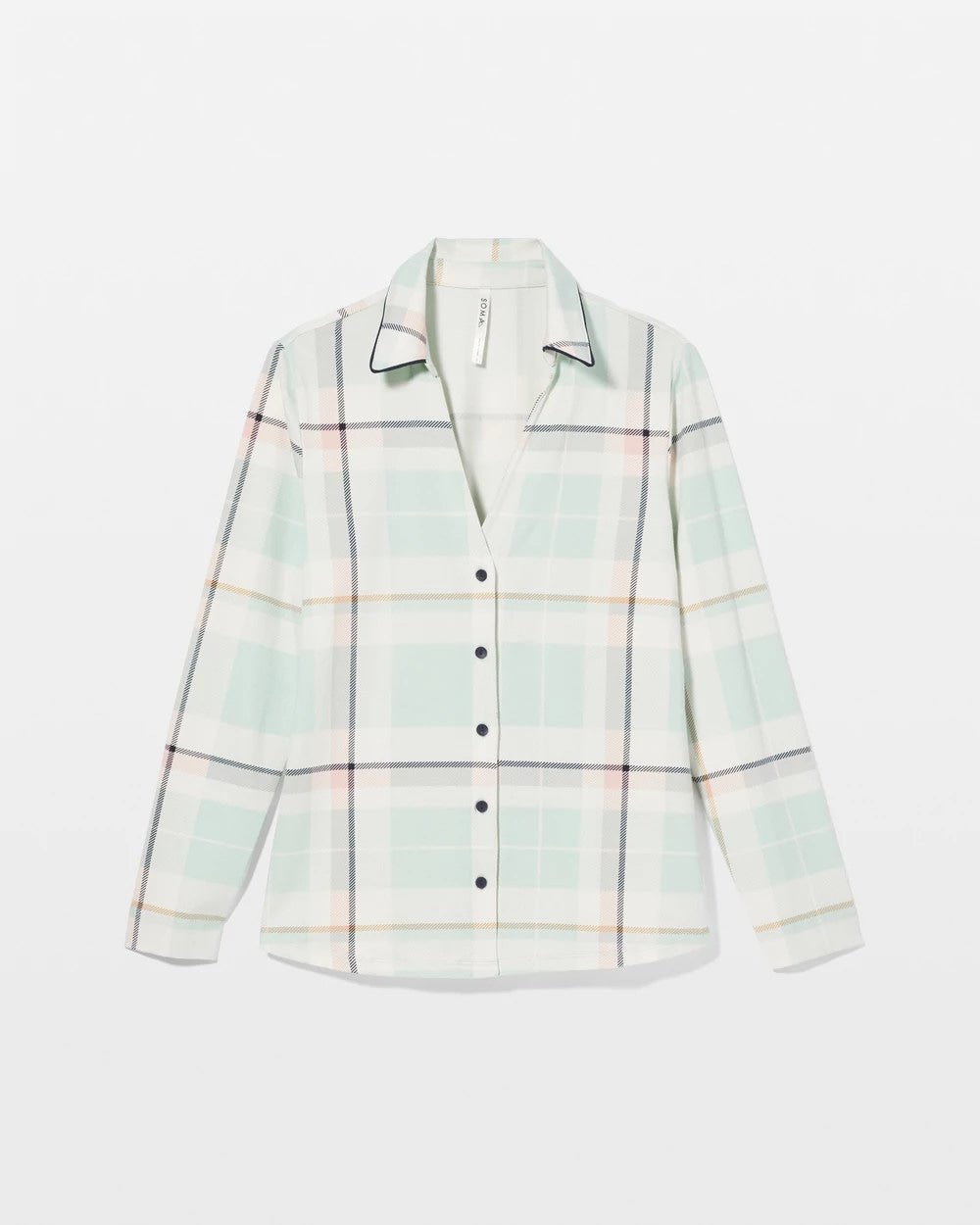 Soma Long-Sleeve Notch Collar Pajama Top