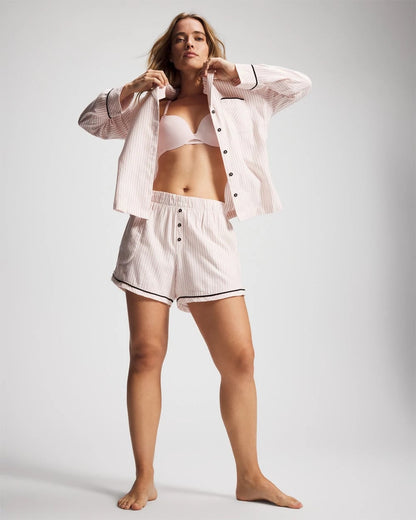 Soma Velvet Piped Boxer Pajama Short