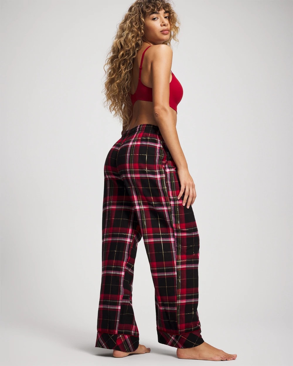 Soma Velvet Piped Relaxed Pajama Pant