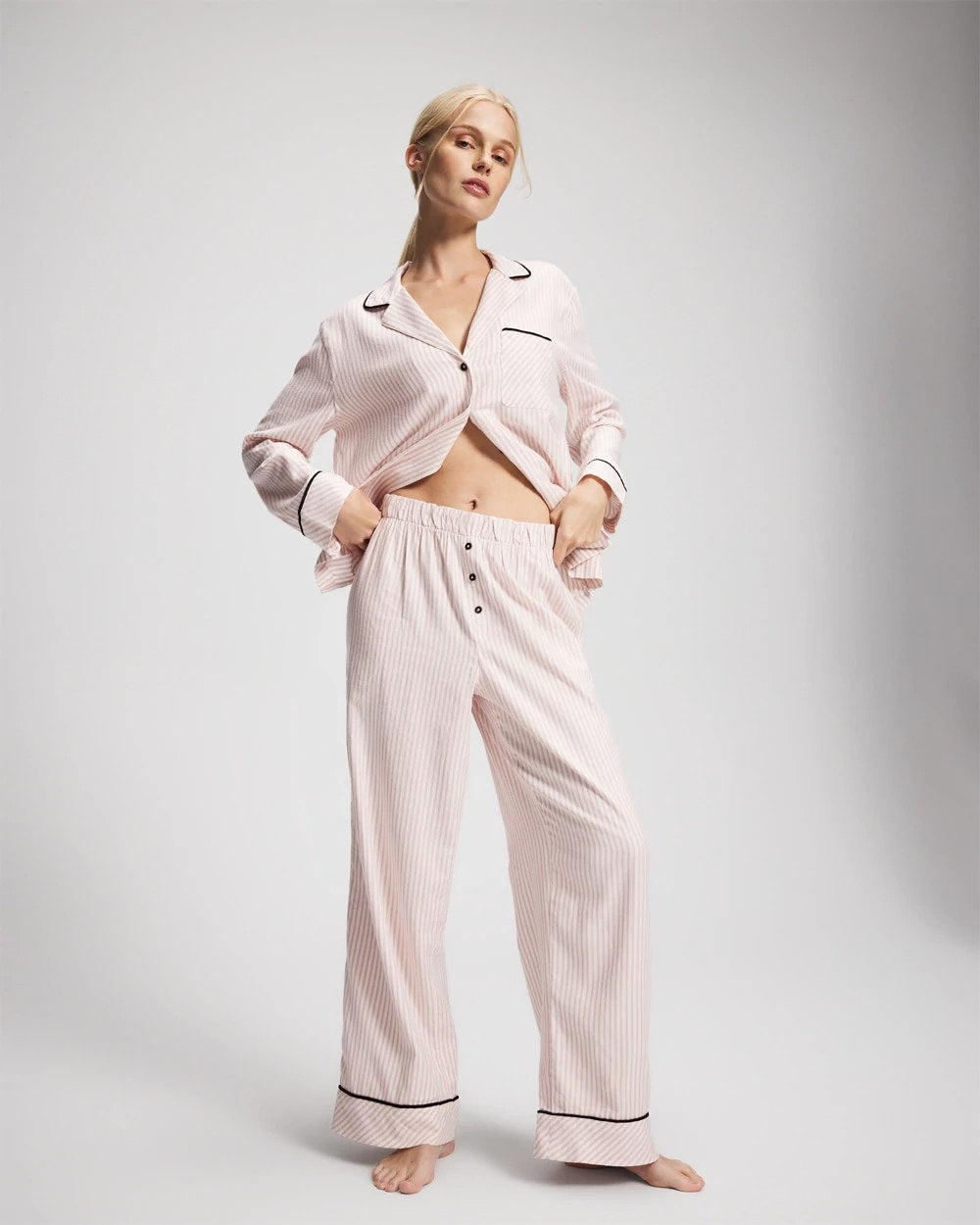 Soma Velvet Piped Relaxed Pajama Pant