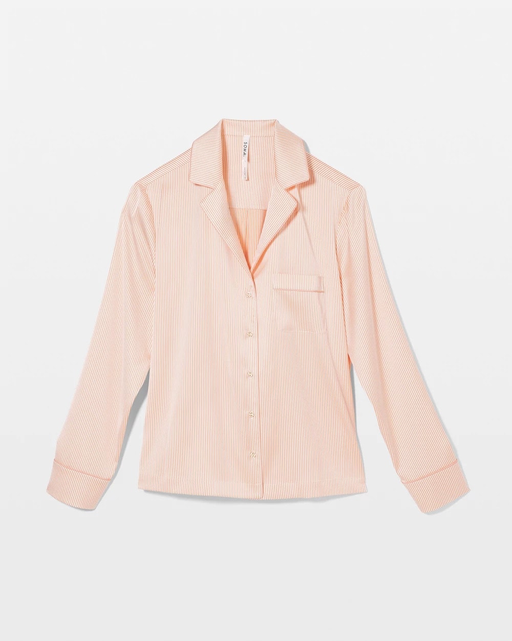 Soma Long-Sleeve Notch Collar Pajama Top