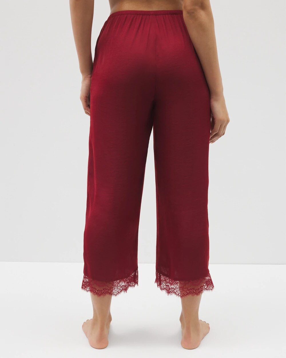 Soma Lace Trim Crop Pajama Pant