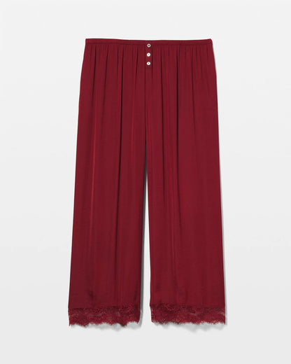 Soma Lace Trim Crop Pajama Pant