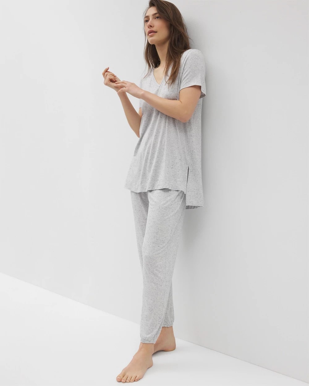 Soma Slub Short Sleeve Tunic Pajama Tee