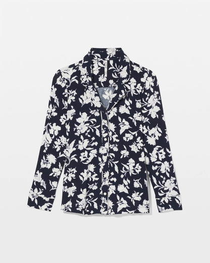 Soma Long-Sleeve Printed Notch Collar Pajama Top