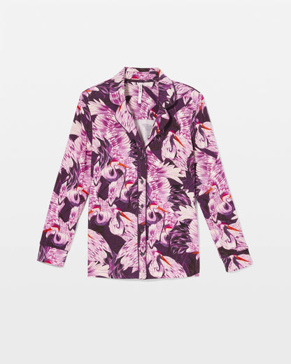 Soma Long-Sleeve Printed Notch Collar Pajama Top