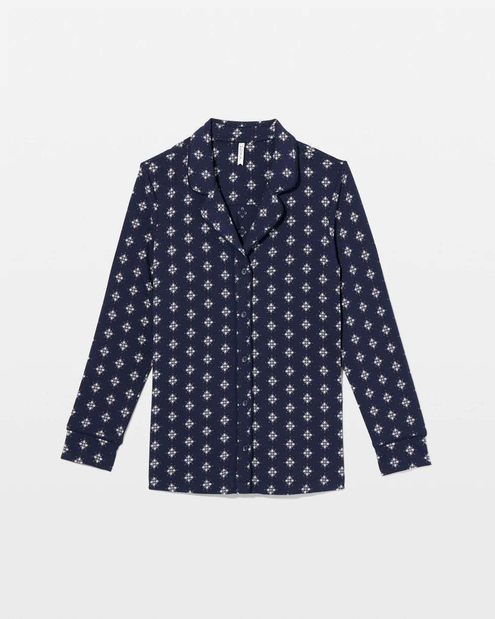 Soma Long-Sleeve Printed Notch Collar Pajama Top