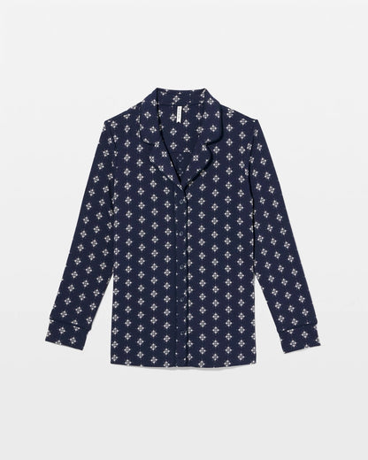 Soma Long-Sleeve Printed Notch Collar Pajama Top