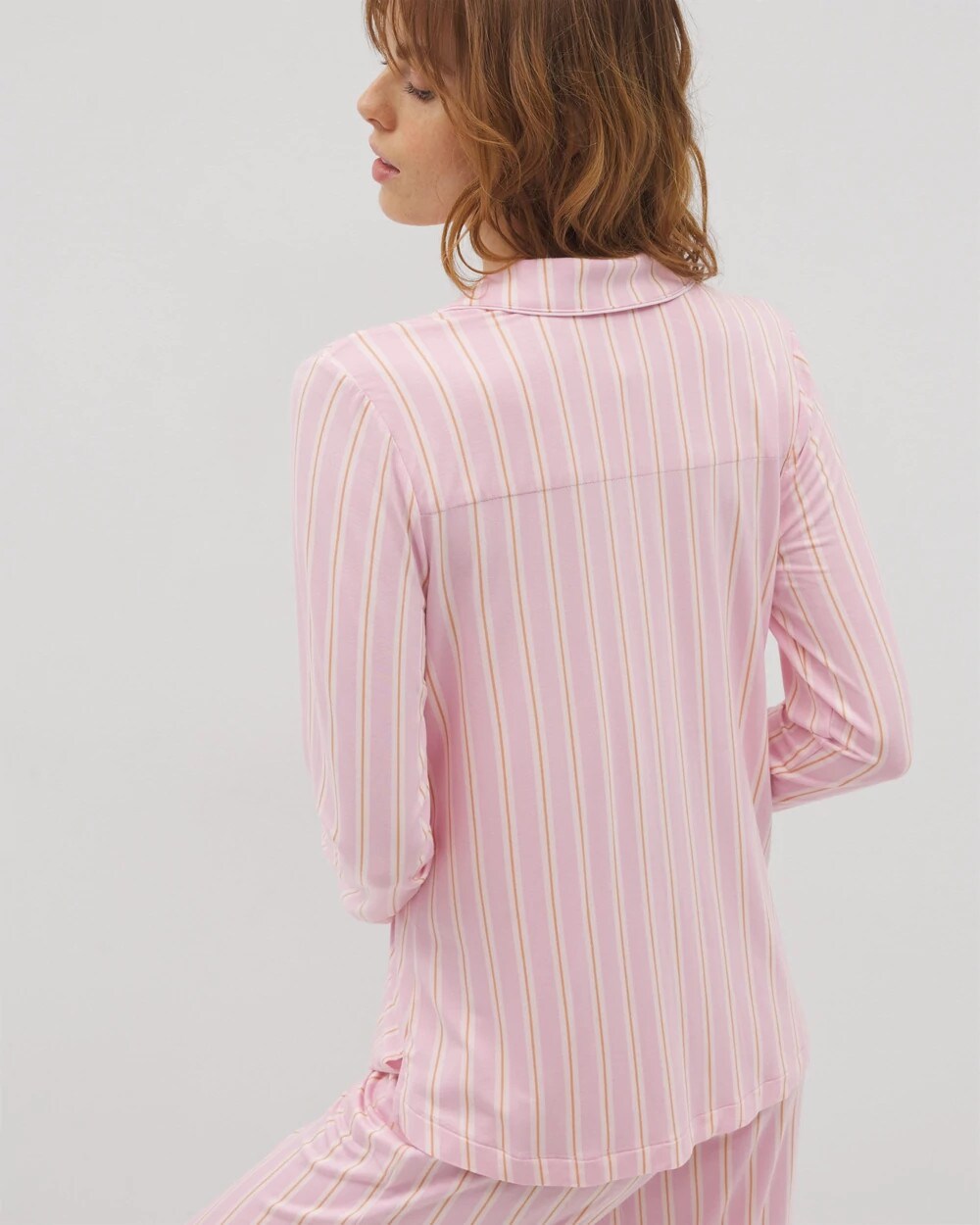 Soma Long-Sleeve Printed Notch Collar Pajama Top