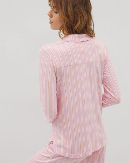 Soma Long-Sleeve Printed Notch Collar Pajama Top