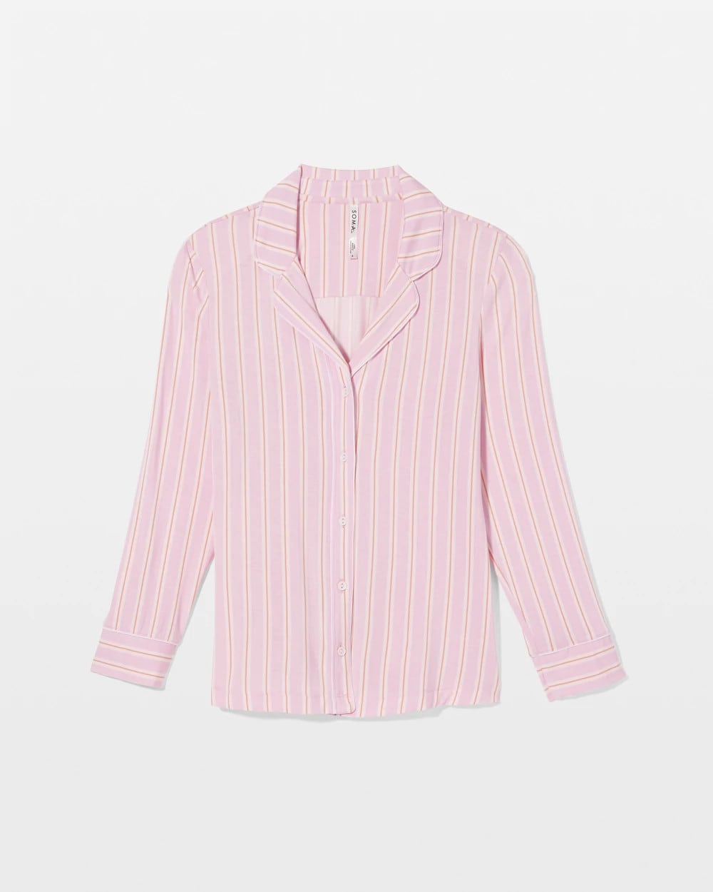 Soma Long-Sleeve Printed Notch Collar Pajama Top
