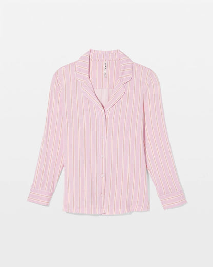 Soma Long-Sleeve Printed Notch Collar Pajama Top
