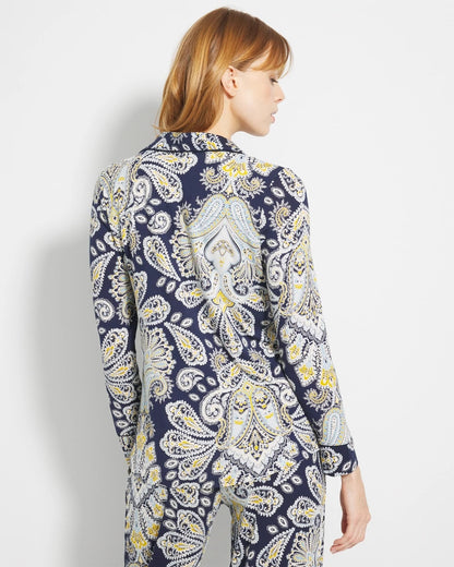 Soma Long-Sleeve Printed Notch Collar Pajama Top