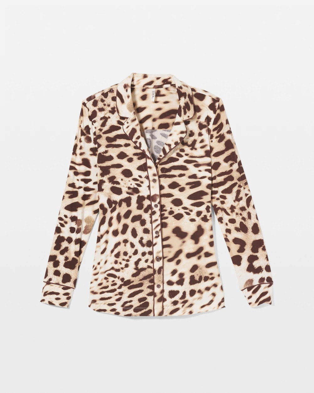Soma Long-Sleeve Printed Notch Collar Pajama Top