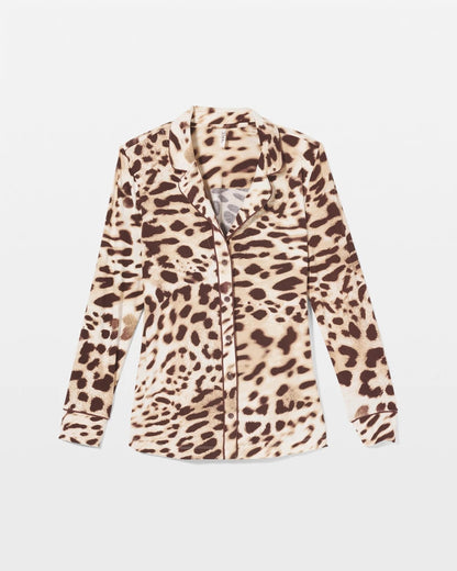 Soma Long-Sleeve Printed Notch Collar Pajama Top