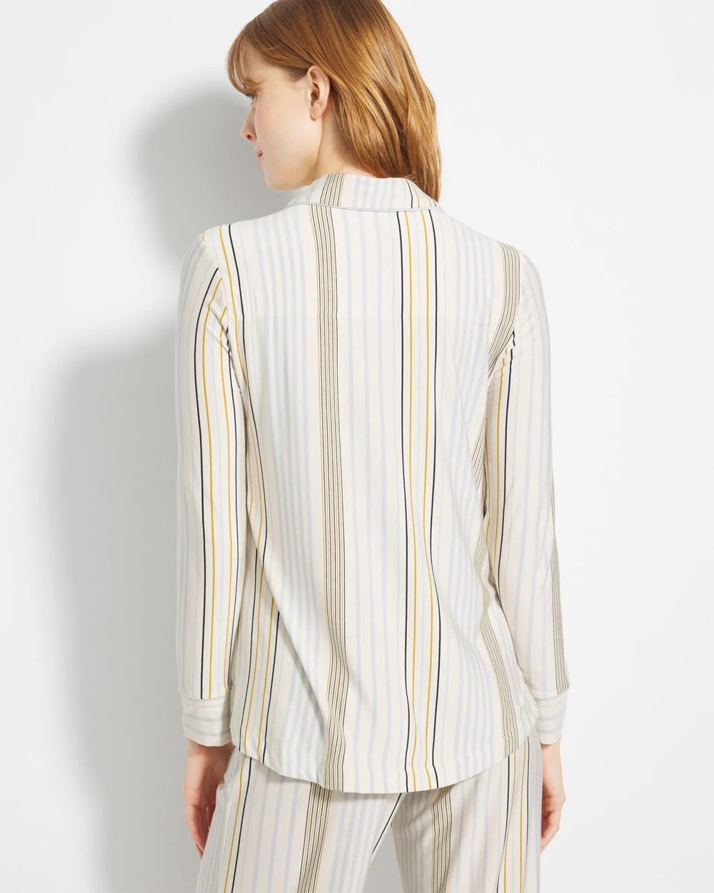 Soma Long-Sleeve Printed Notch Collar Pajama Top