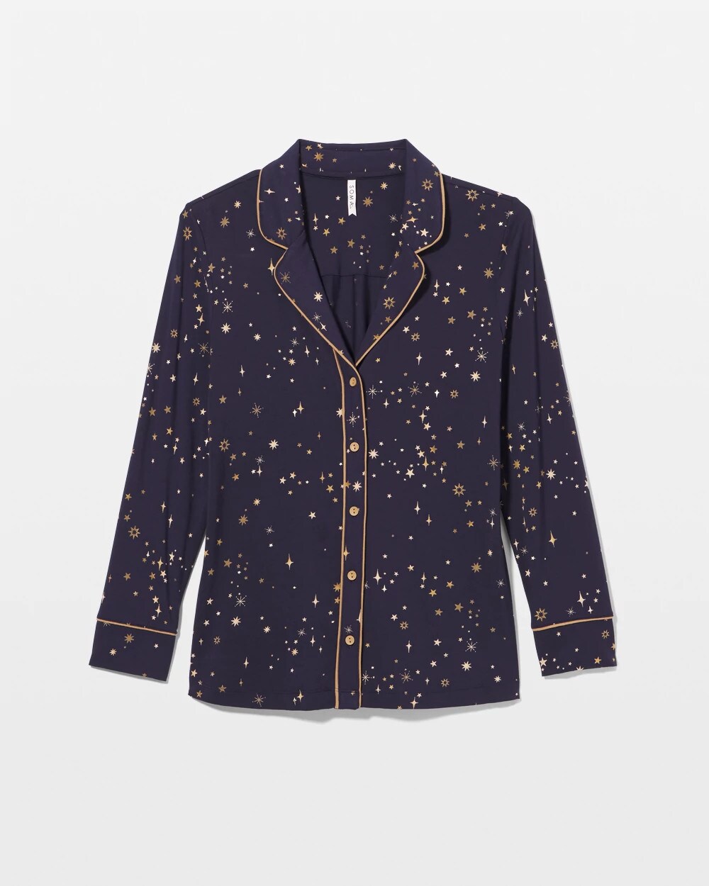 Soma Long-Sleeve Printed Notch Collar Pajama Top