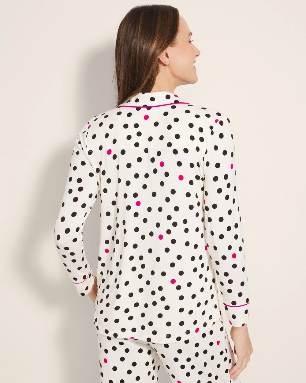 Soma Long-Sleeve Printed Notch Collar Pajama Top