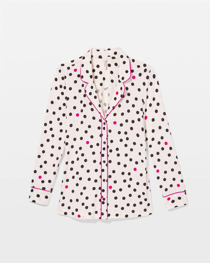 Soma Long-Sleeve Printed Notch Collar Pajama Top