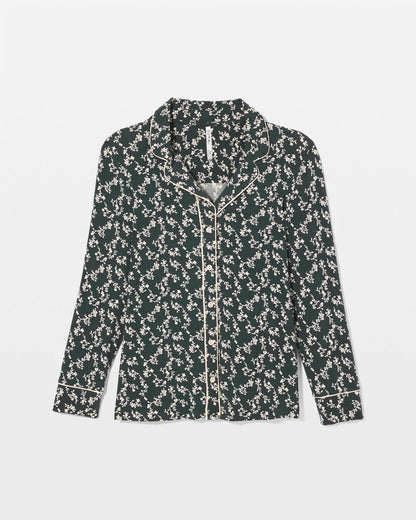 Soma Long-Sleeve Printed Notch Collar Pajama Top