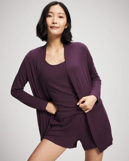 Soma Lightweight Rib Knit Long Sleeve Wrap